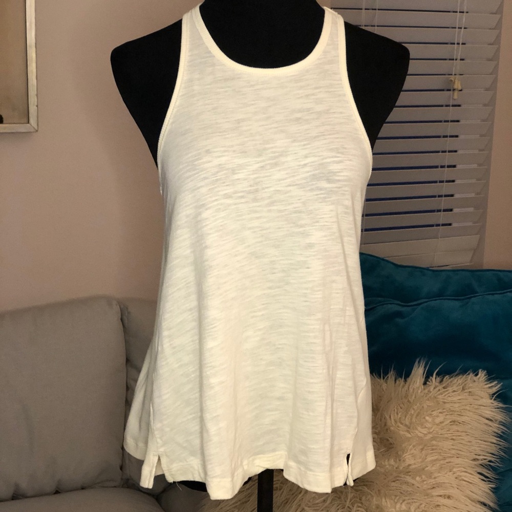 ROXY pale yellow soft knit swing tank size small